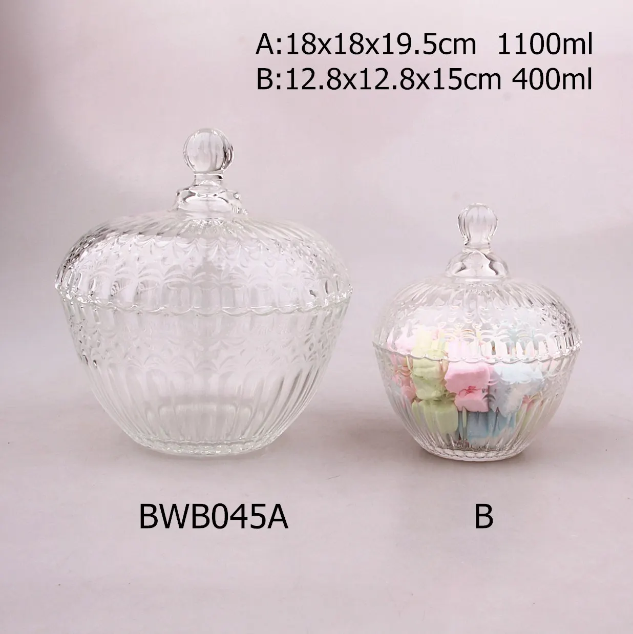 Glass Salad Candy Jewelry Box Tableware Crystal Glass Sugar Candy Bowl/Jar with Lid Environmental Friendly