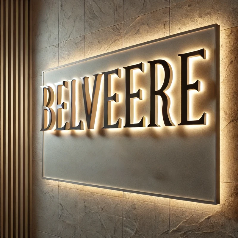store Company brand logo letter sign backlit business led  custom channel signs for business 3d led sign board outdoor