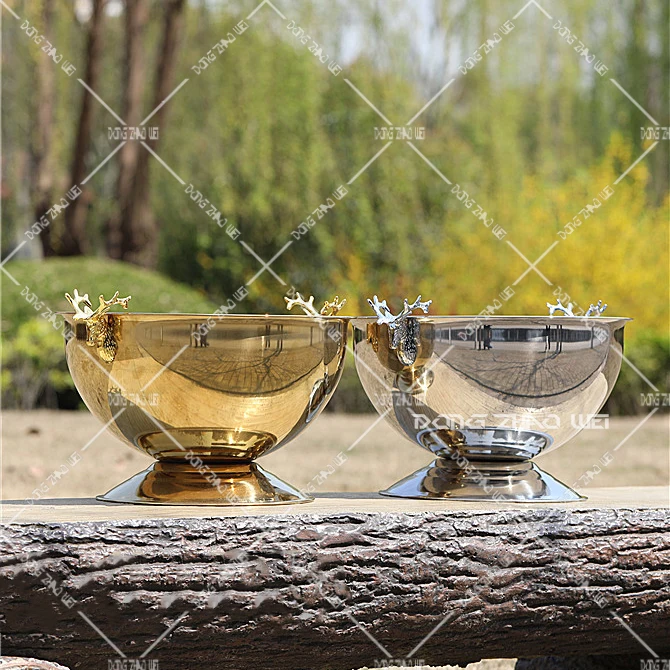 Custom Logo Metal Bottels Bucket Beer Cooler beverage tub Custom Stainless Steel Wine Champagne Bowl lce Bucket for 6 bottles