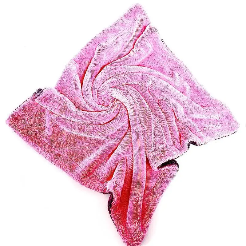 car twist loop drying towel black 1400 gsm 60x80 car wash towel quick-dry microfiber drying towel rectangle