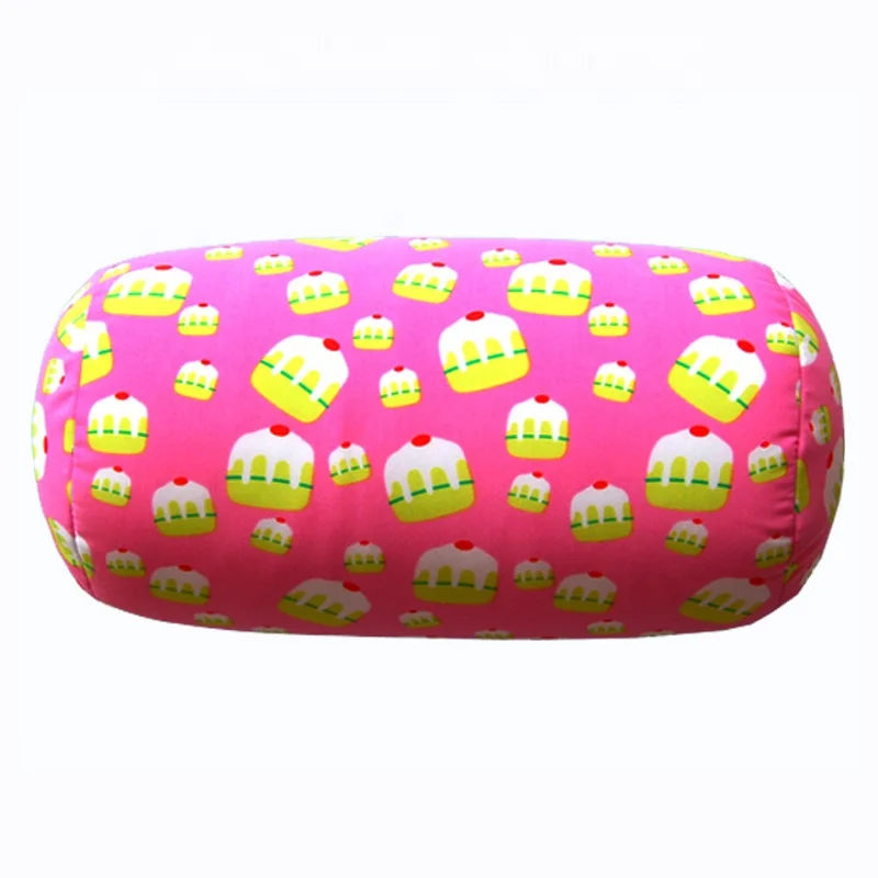 
soft Hotel japanese nurse tube microbeads Filling back seat printed tube microbeads pillow 