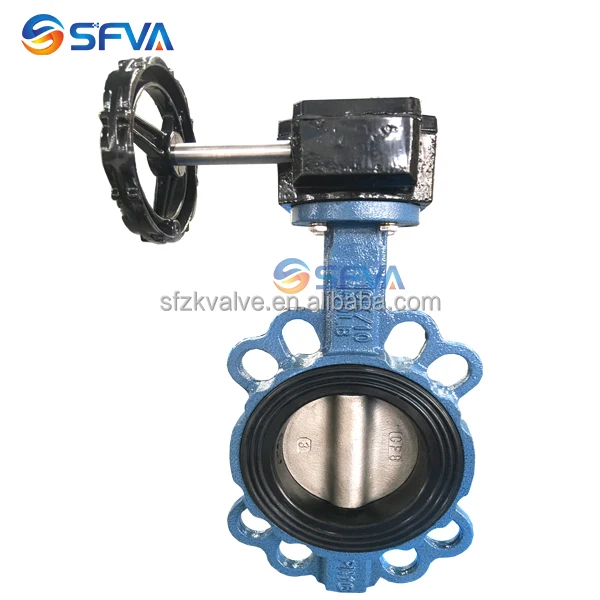Cast Iron worm gear Wafer Butterfly Valve