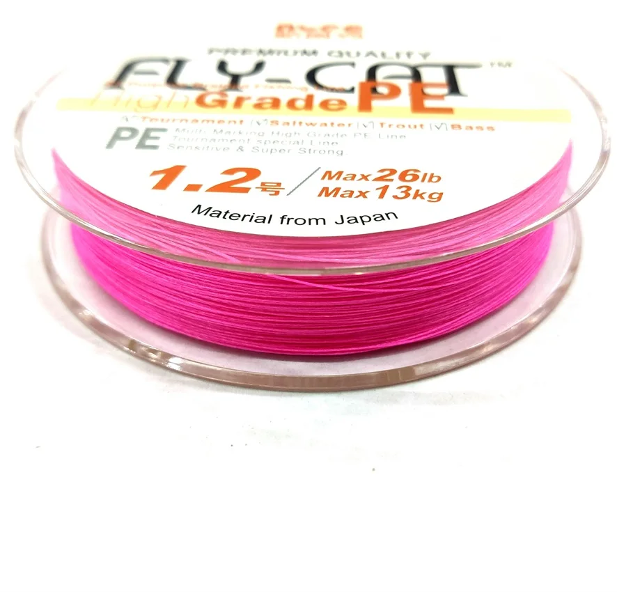Multifilament 4 8 9 12 16 Weaves Braided Fishing Line Ultra High Molecular Weight PE Braided Line