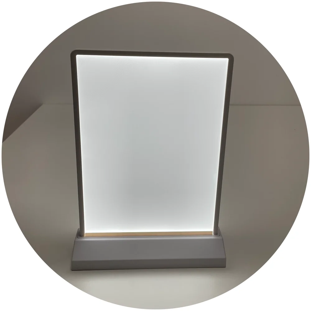 Double Sided LED Advertising Menu Light Box Drink Display Menu Stand Board Rechargeable A4 Desktop A5 Battery Card Stand