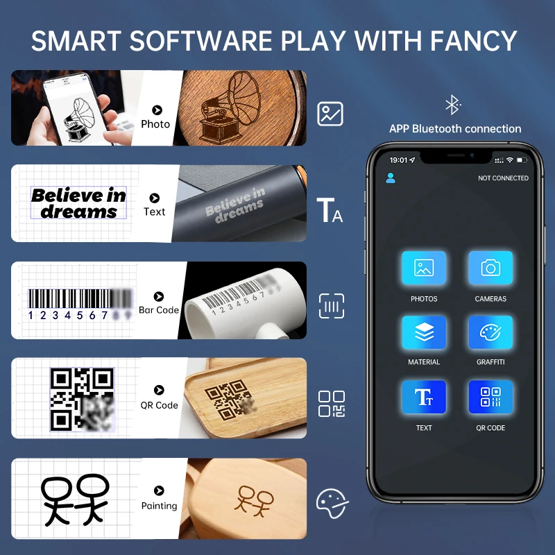 Mini Portable Wifi Connection Bank Lazer Printer For Metal Credit Card Engraver Wood Laser Engraving Machine