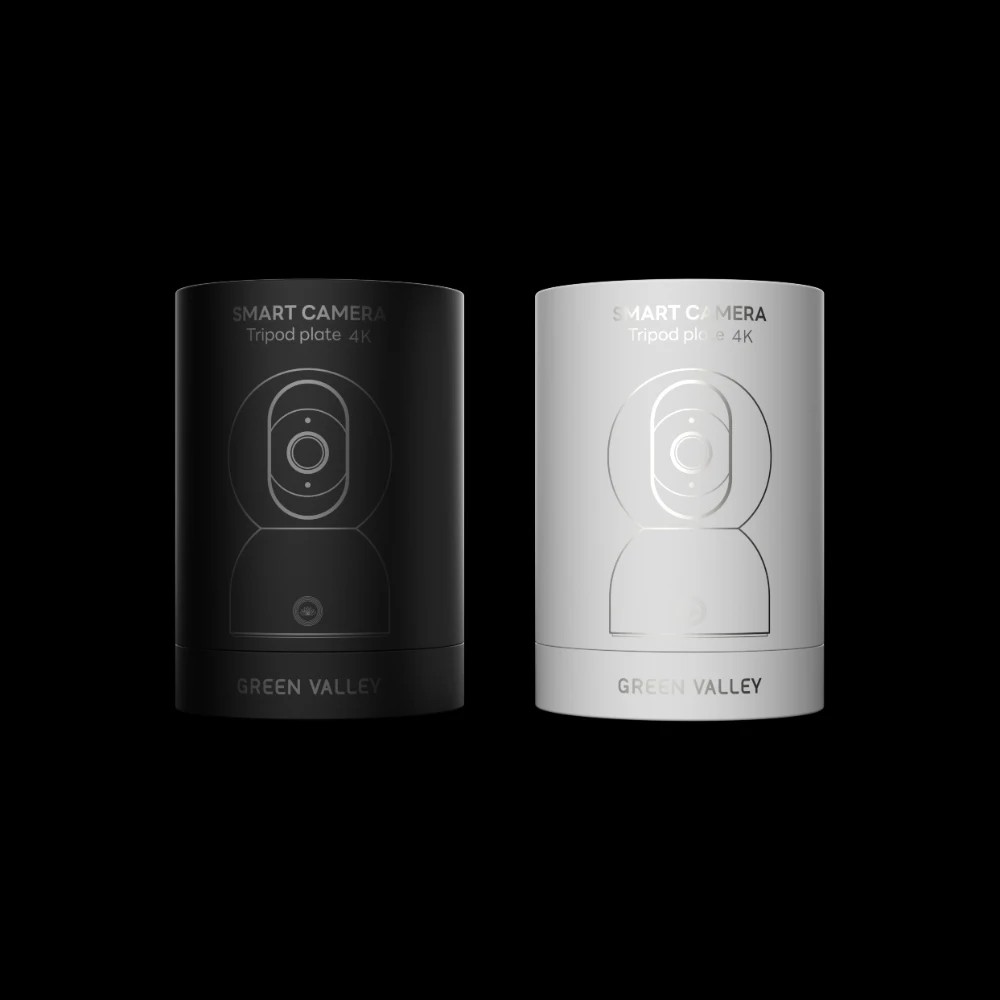 Customized Brand Black White Round Tube Rigid Box Packaging For Home Security Camera Box For CCTV Camera And Smart Camera