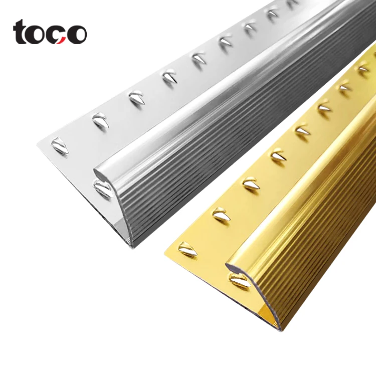 Toco Flooring accessories  aluminum carpet closing trimming Edge carpet transition strips Extrusion Profileing
