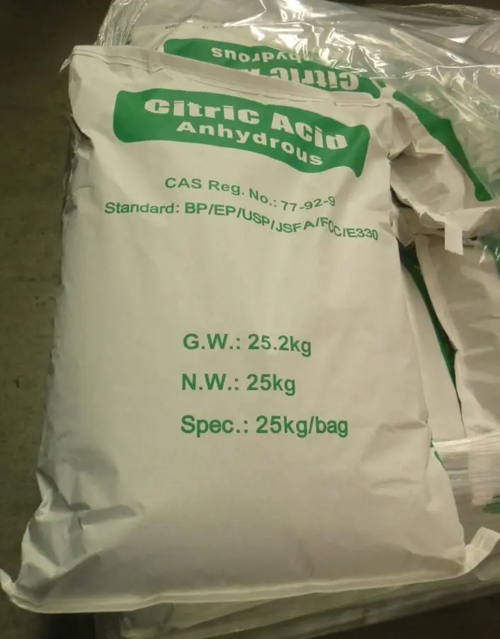 Wholesale citric acid Anhydrous 25kg/bag