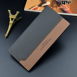 2021 high quality wholesale fashion black color leather wallets for men