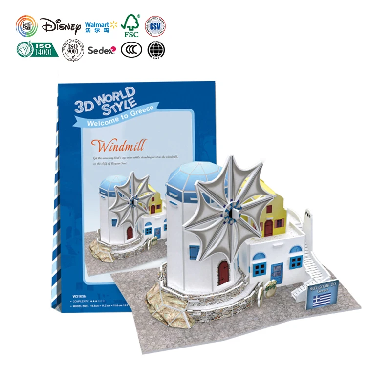 индивидуальный IQ образование для детей Diy игрушка строительный дом форма картонная головоломка 3D игра-головоломка