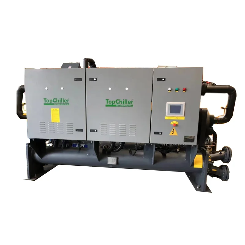 High Cooling Capacity 380kw 100Ton Chilling System Industry Water Cooled Chiller 350kw  With Two Hanbell Screw Compressors