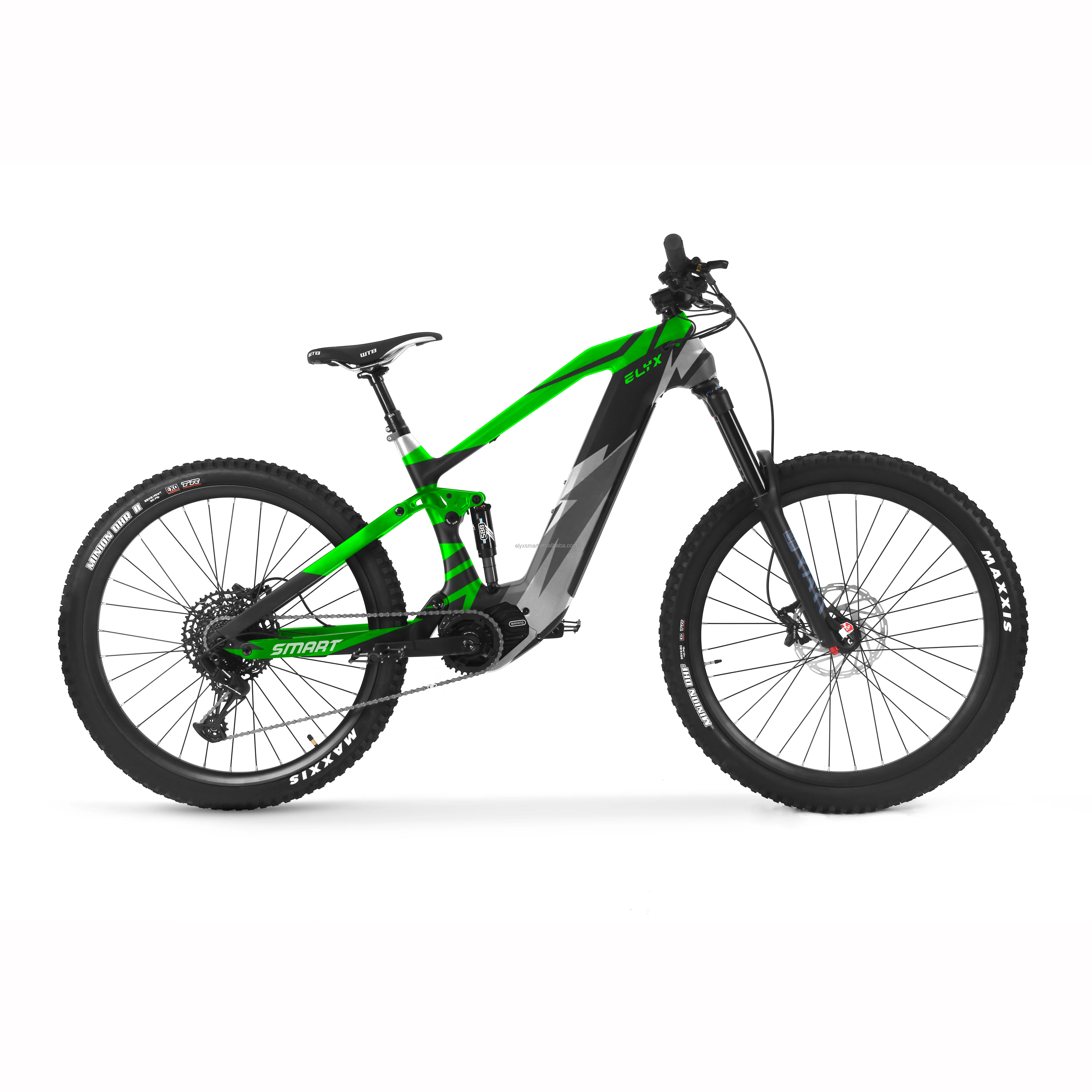17.5AH Battery Carbon Fiber 29 inch Rockshox Electric Mountain Bike Full Suspension MTB Electric 1000W 48V E-bike Electric