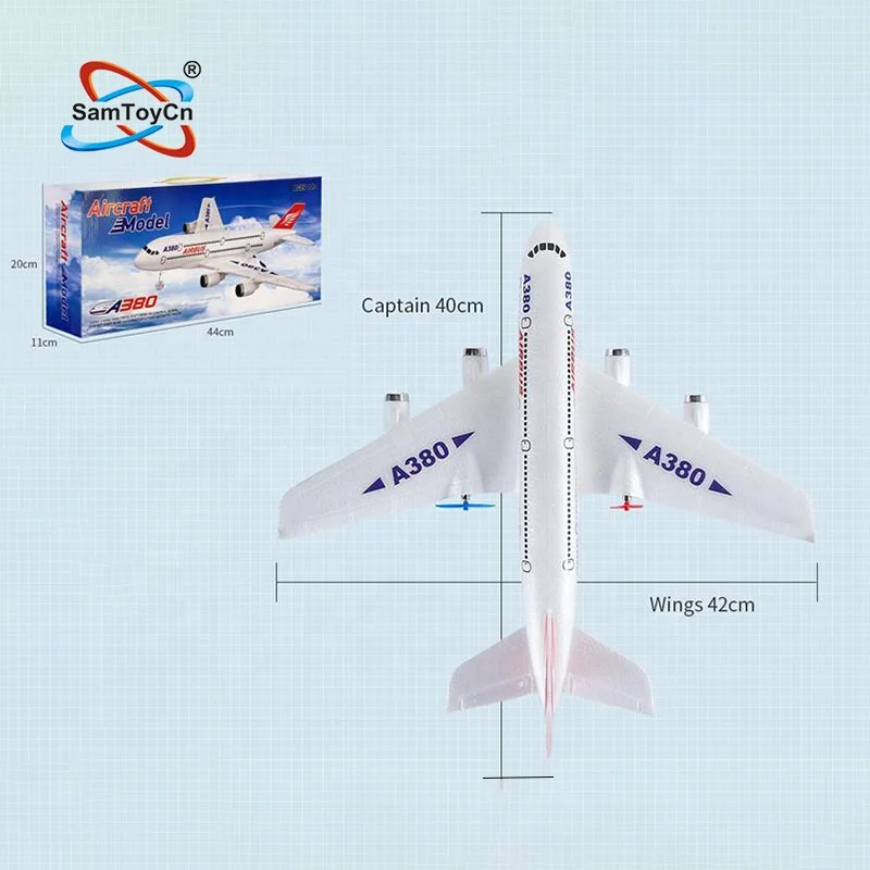 Samtoy 2.4G 2.5CH Fixed Wing Airbus Foam Avion Aeroplane Toy Aircraft RC Airplane Remote Control Plane for Kids