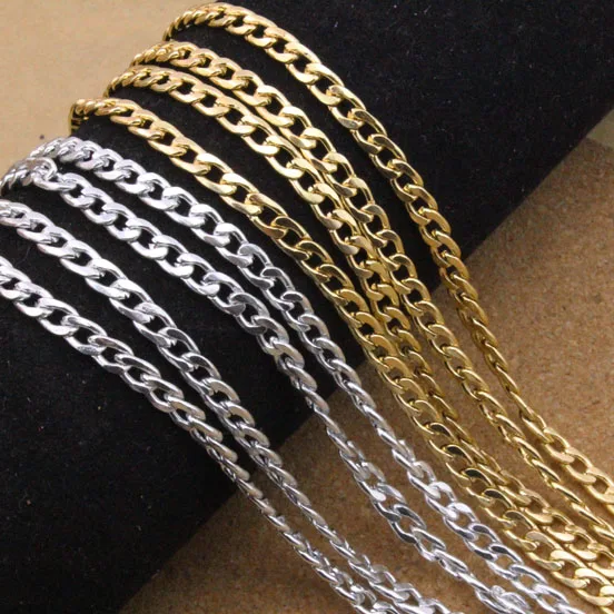 
4*7.5mm Aluminum Chain Squashed Chain Clothing Bag Decoration Accessories Chain For Diy Jewelry Findings Making 