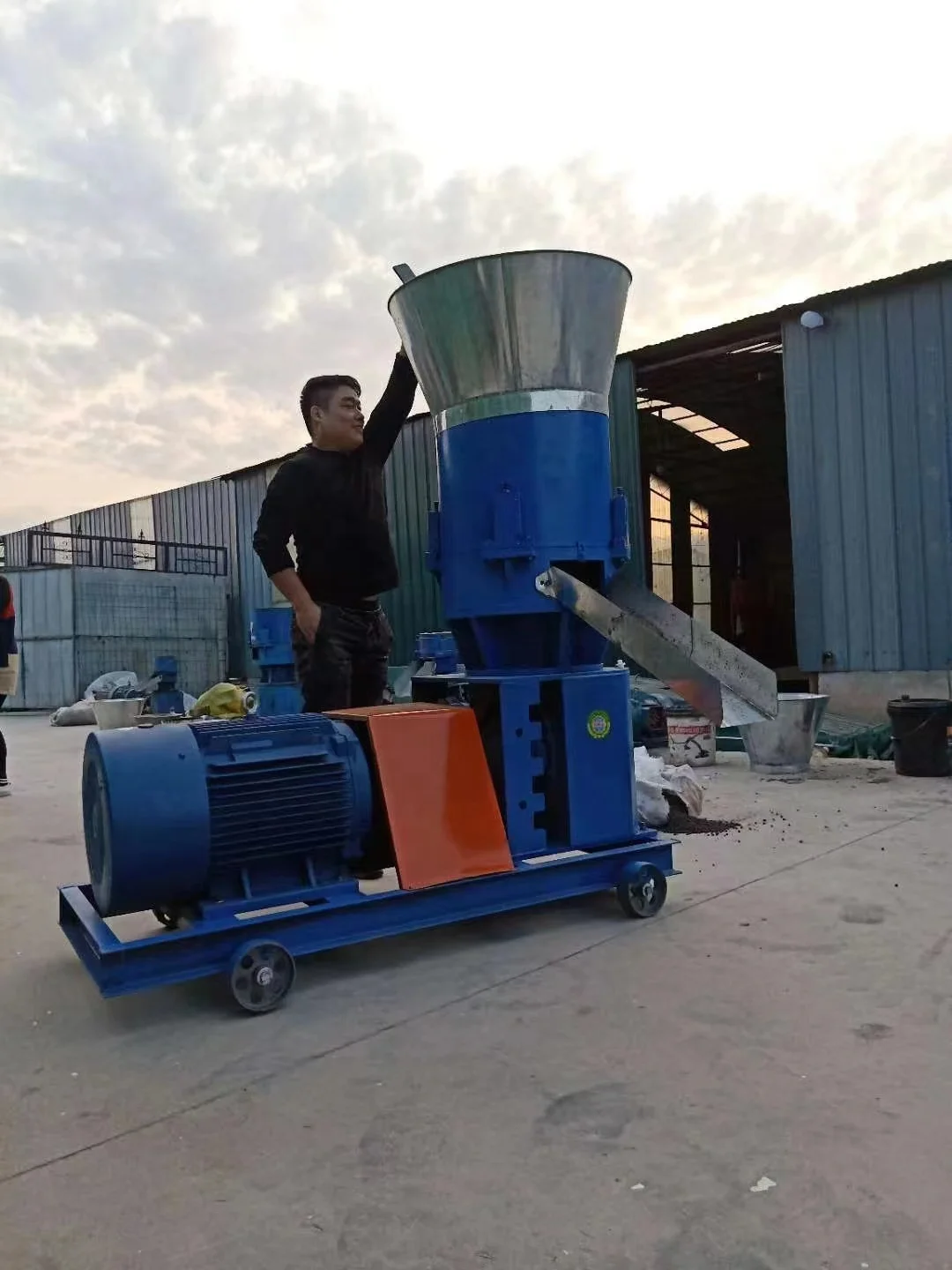 home use farm cattle rabbit pig poultry animal chicken food feed mill pellet making granulator pelletizer processing machine
