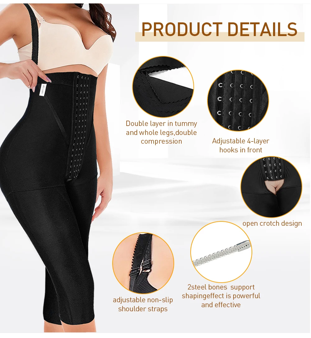 High Compression Slim Thigh Post Surgical Faja Shapewear Butt Lifter Body Shaper Stage 2 Fajas Colombianas Post Surgery Bodysuit