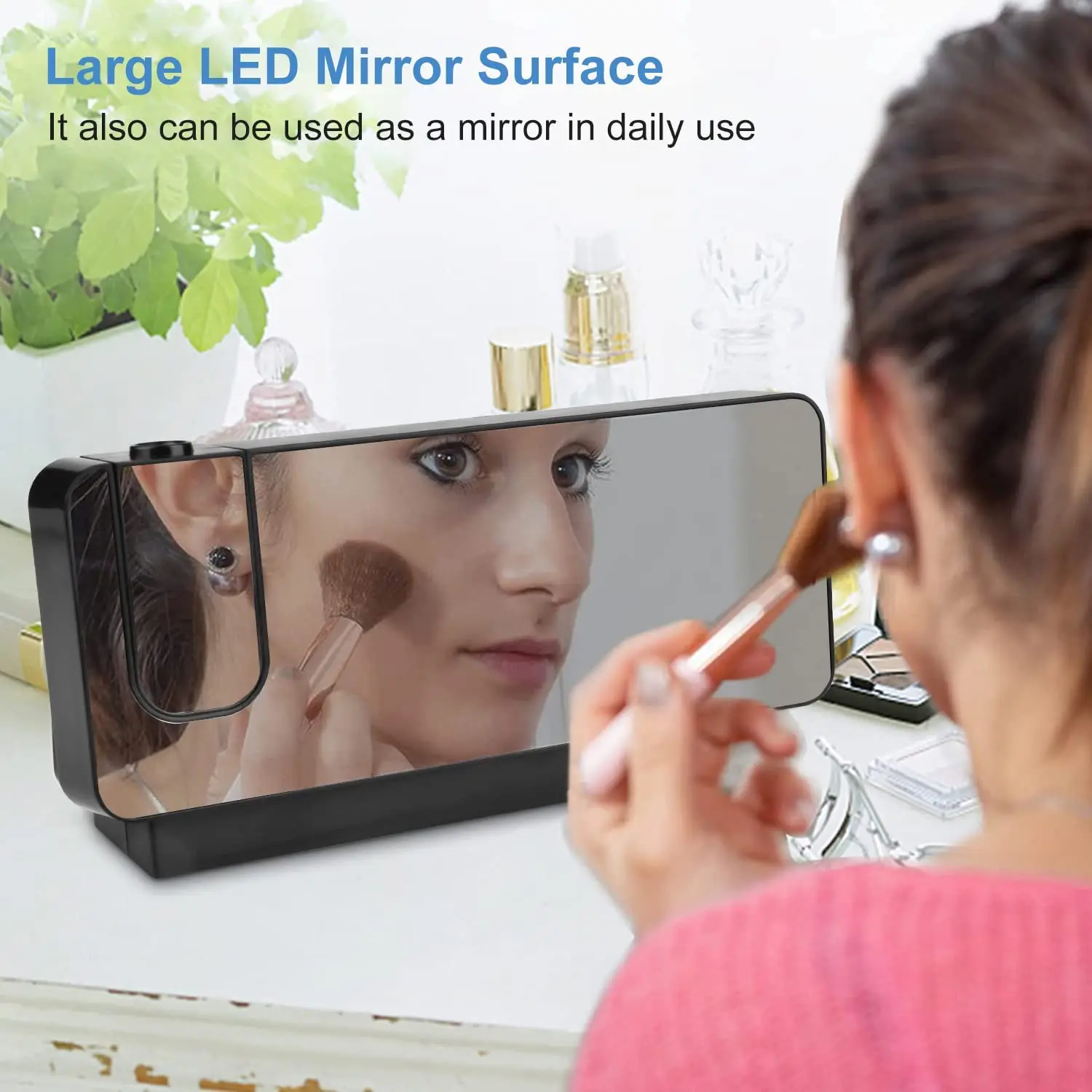 LED Digital Time Projection Table Ceiling Wall Electronic Alarm Clock with Projector Laser Featuring Bedroom Bedside