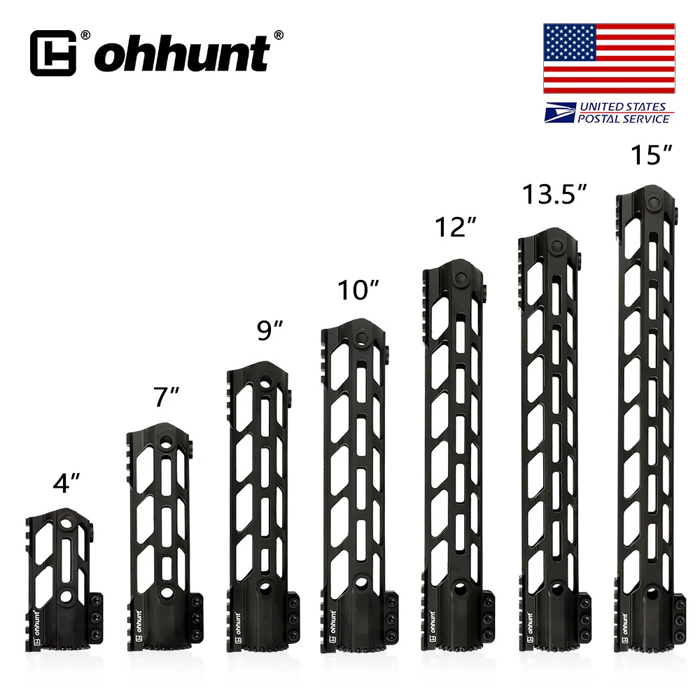  Ohhunt AR15 аксессуары 4 '7' 9 '10' 12 '13 5' 15 'M-LOK тонкий стиль бесплатная поплавок MLOK защита для рук. 223/5