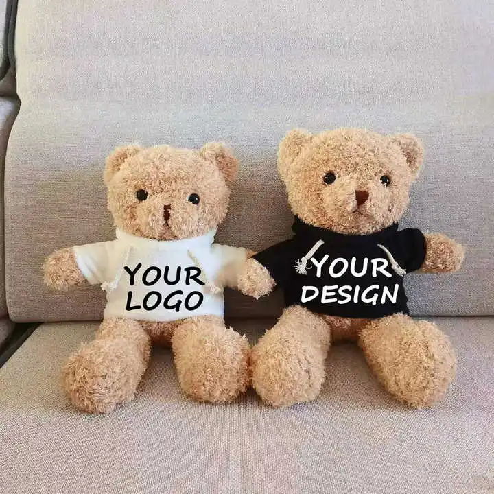 Customized Teddy Bear Plush Figure Toy Anime Style Stuffed Animals Keychain Custom Teddy Bear for Kids