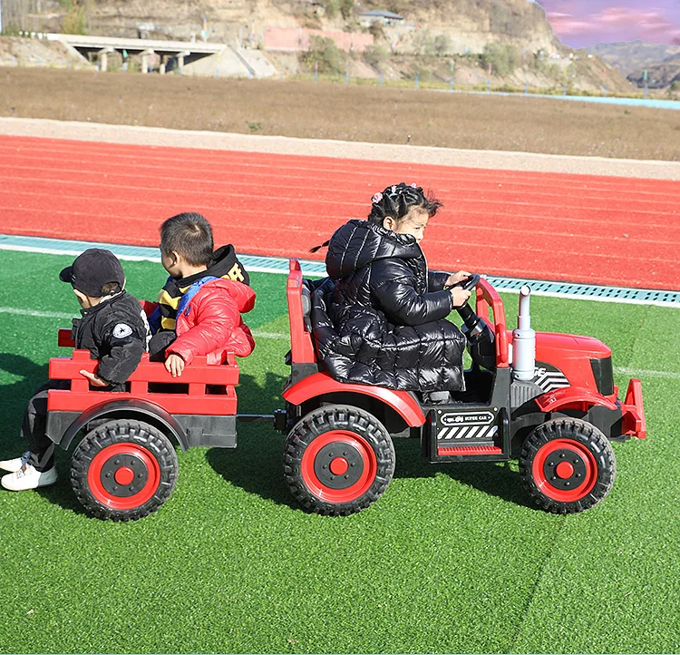 Детские педальные тракторы для езды на машине, электрический трактор для езды детей с ведром для детей