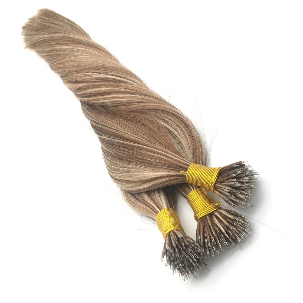 Human Virgin Cutical Aligned Human hair silicone nano tip K tip extension with wholesale price