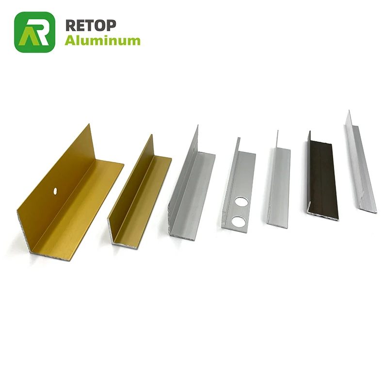 Manufactures Aluminum Extrusion L Shape Tile Edge Trim 90 Degree Angle Profiles