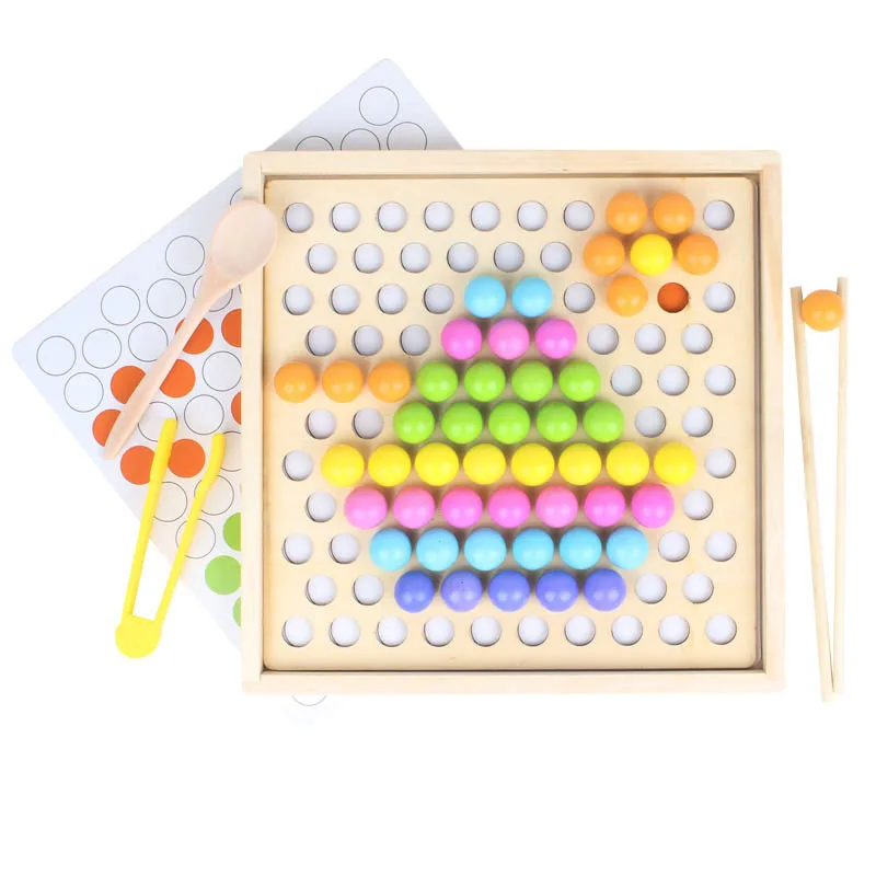 Kids Wooden Montessori Toys Memory Match Stick Educational Color Cognitive Geometric Shape Puzzles Toys For Children
