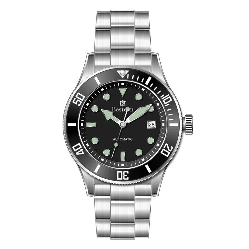 42mm Diameter 5ATM Water Resistant Japan Movt Automatic Mechanical Dive Watches Mens