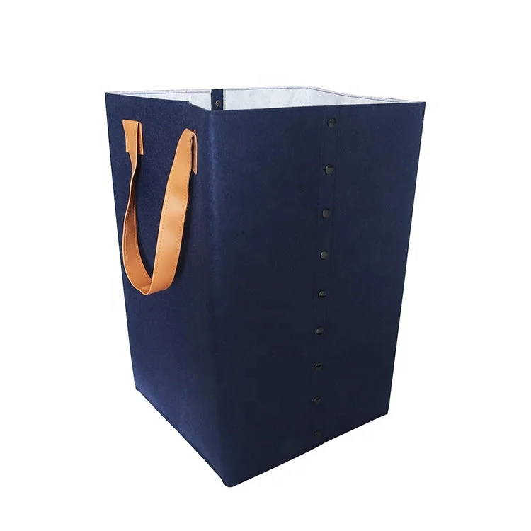 
Переносная корзина для хранения белья из войлока, органайзер с ручками для переноски 