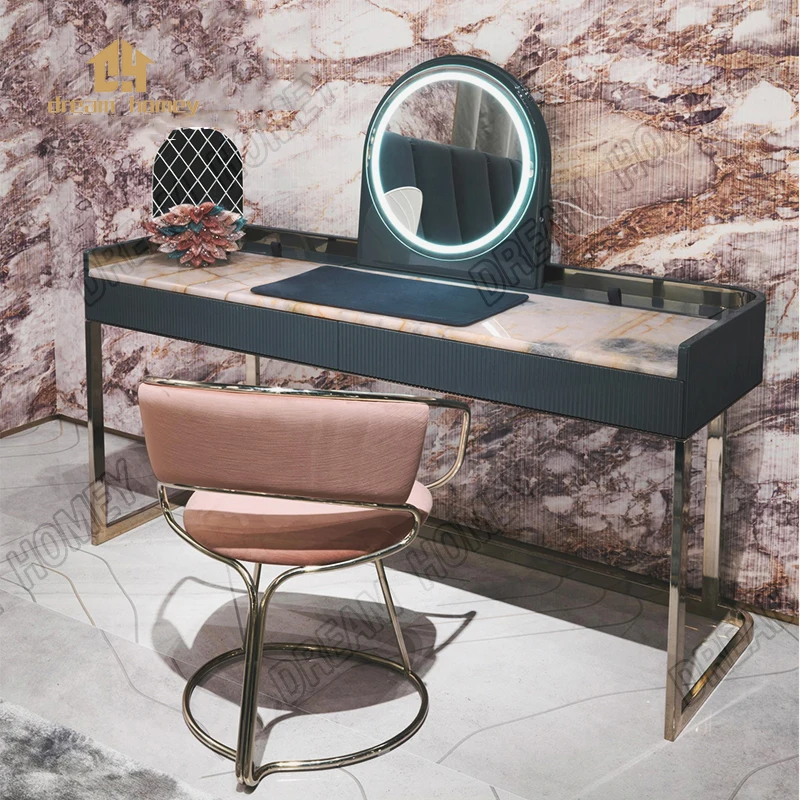 Light luxury dressing table Modern simple makeup desk in bedroom High-end small unit makeup table