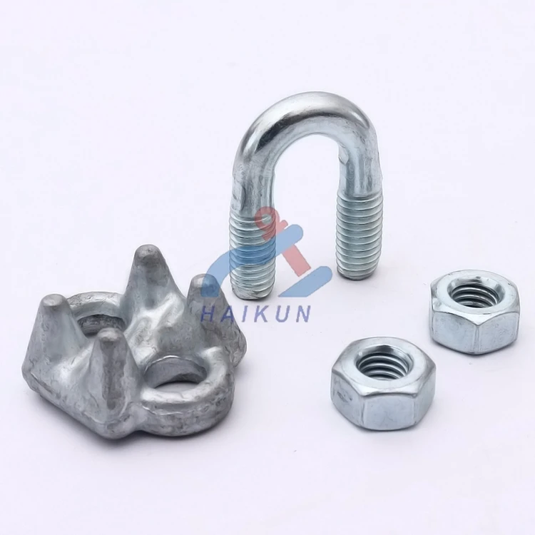 Haikun DIN741 wire rope grips /malleable clip / wire cable clamp