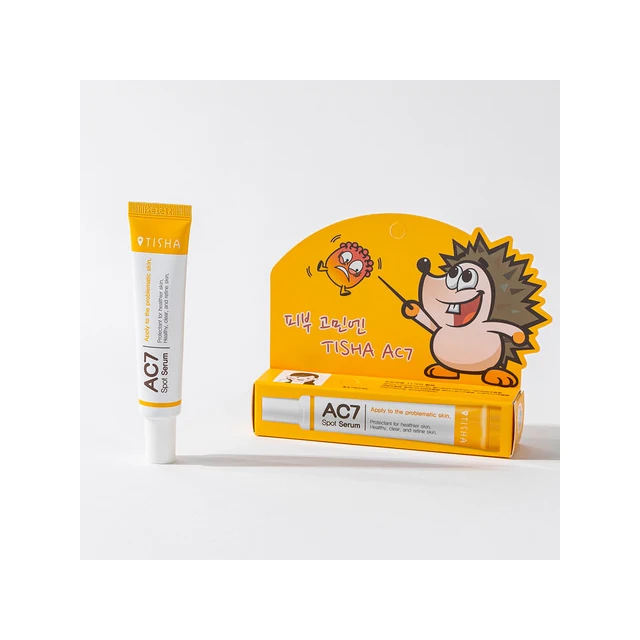 TISHA AC7 Spot Serum 15ml/0.506 fl.oz - MADE IN KOREA high quality Improve acne, pimple, inflammation area Silica (micro needle)