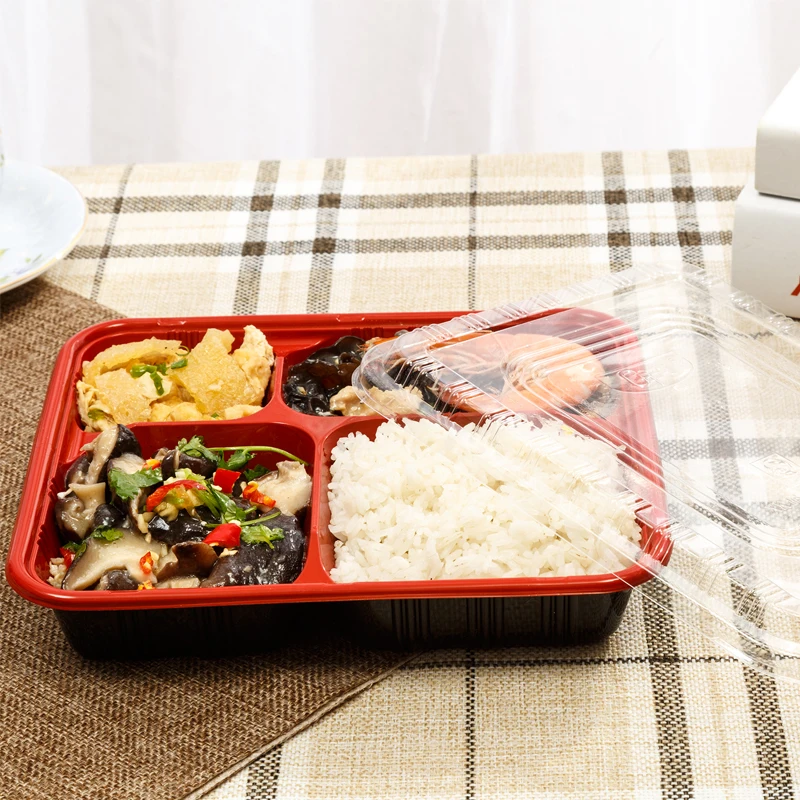 Food grade disposable plastic lunch box tiffin carrier
