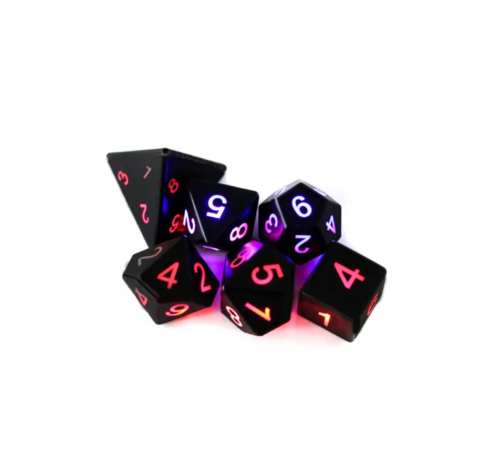 Wholesale Bulk Polyhedral Dice Custom Adult Game Magic Trick Pixels DND Electronic LED Polyhedral Dice