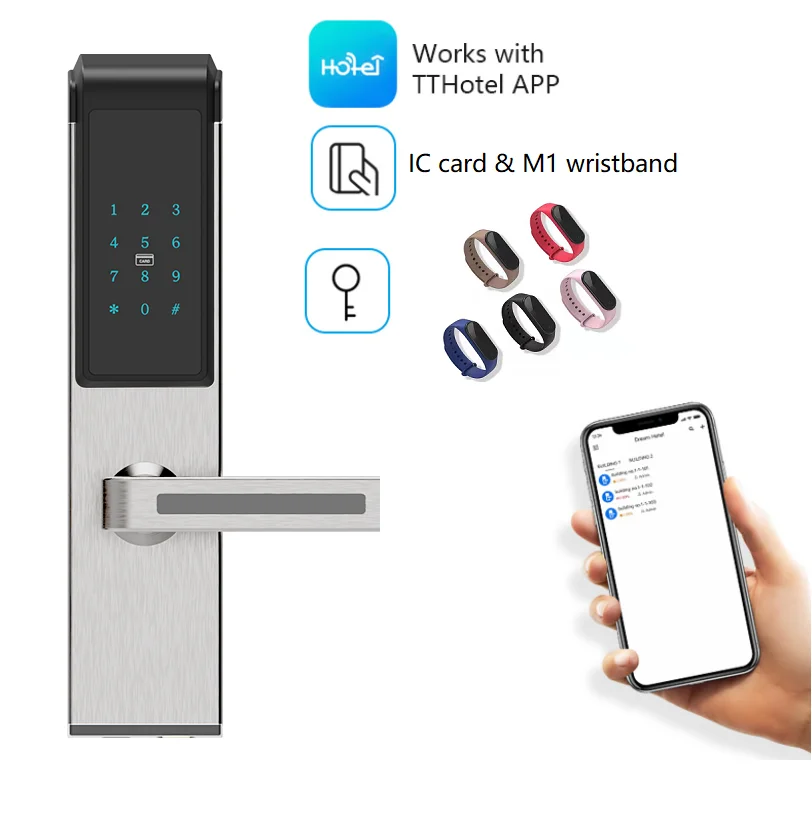 Kotonlink smart door lock waterproof 13.56mhz rfid silicone wristband bracelet