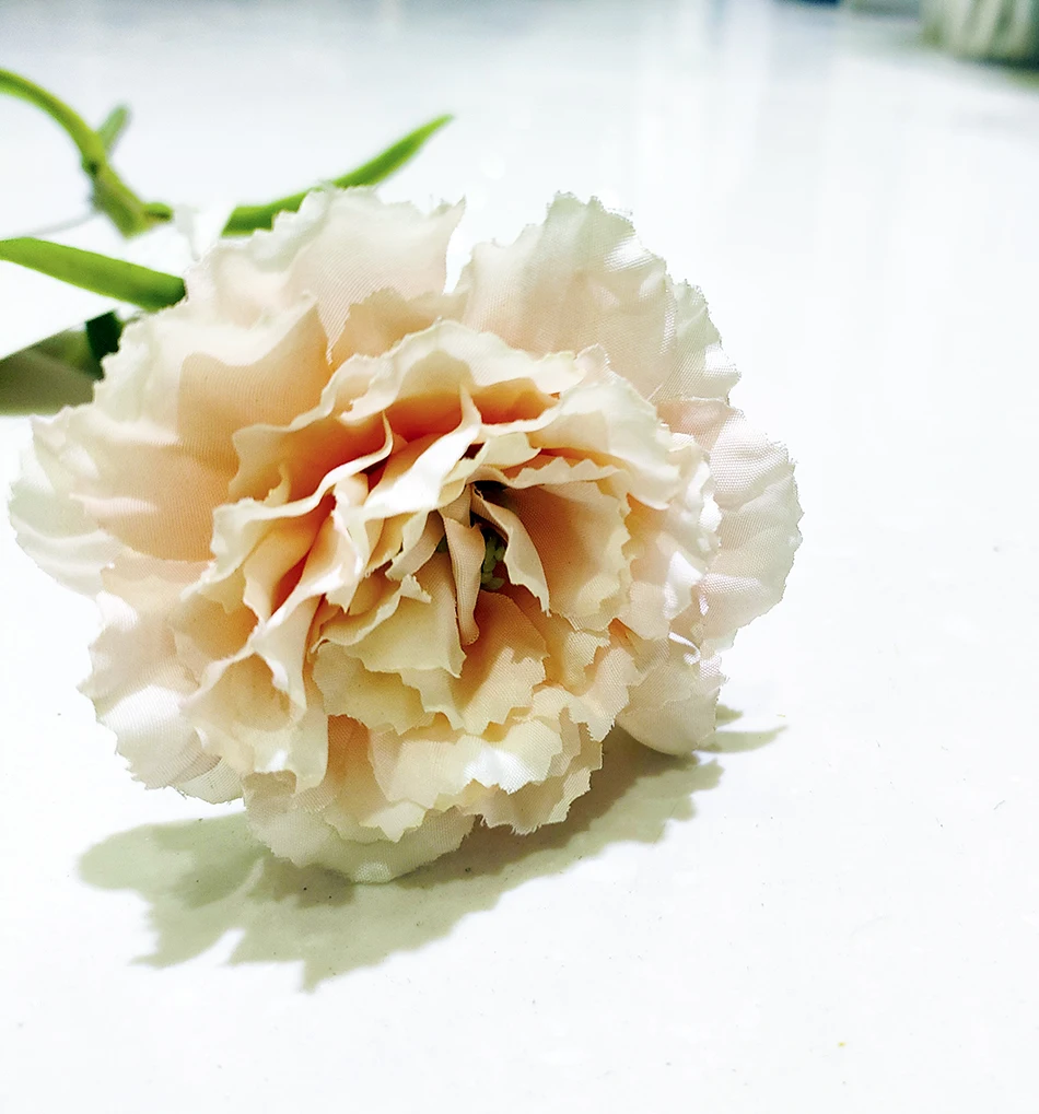 Moisturizing feel real touch silk flowers multi color artificial  carnation dianthus  bouquet indoor bonsai flower