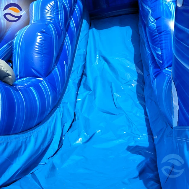 Dolphin Water Slide  Wholesale Commercial Backyard Blue Inflatable Water Slides