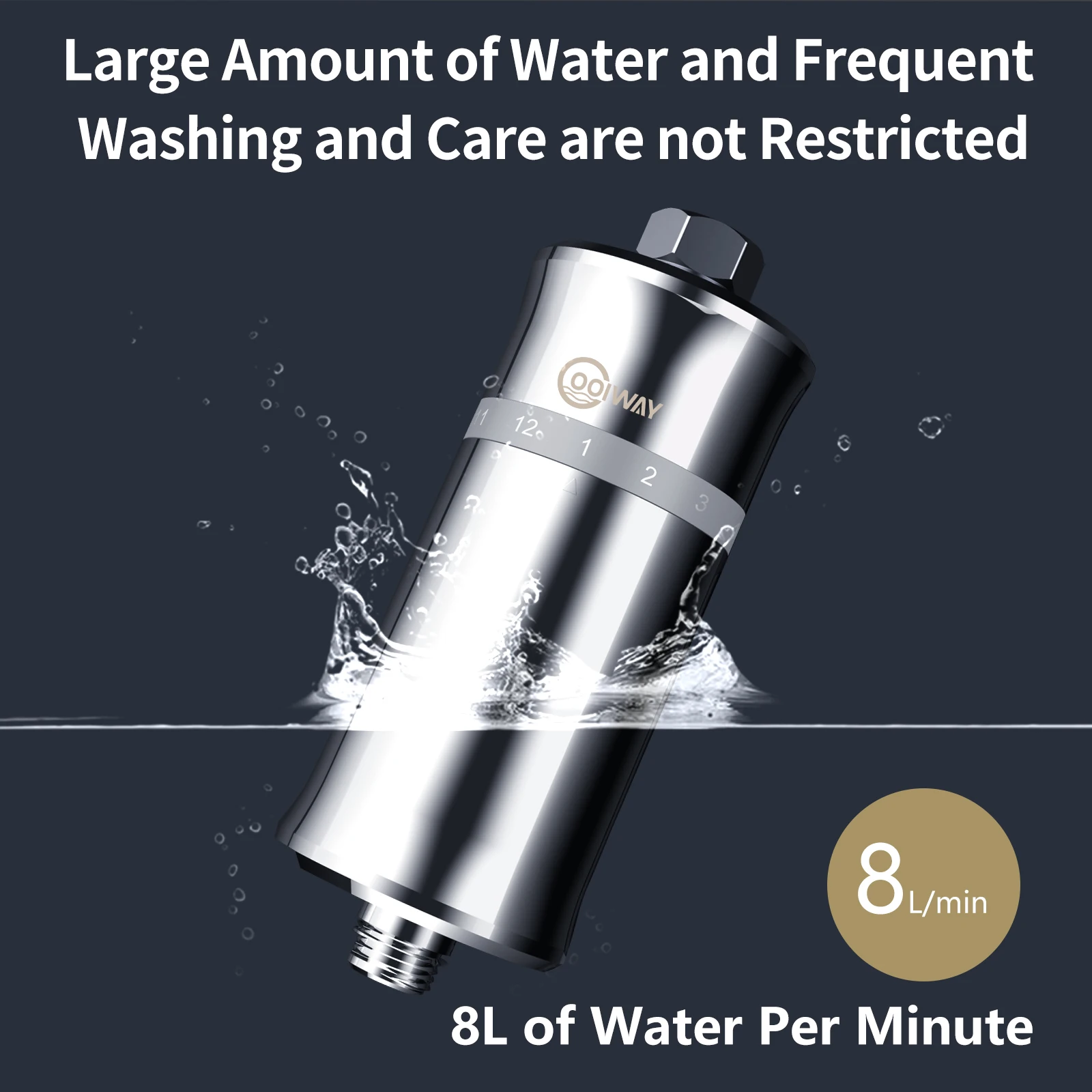 Portable Replaceable Chrome Chlorine Removal Water Purifier Activated Carbon KDF Shower Filter