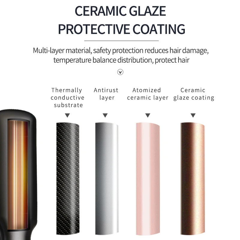 Nano Titanium Hair Straightener Curler Ceramic Flat Iron Temperature Adjustment Electric Straightening Iron Curling Hair Irons