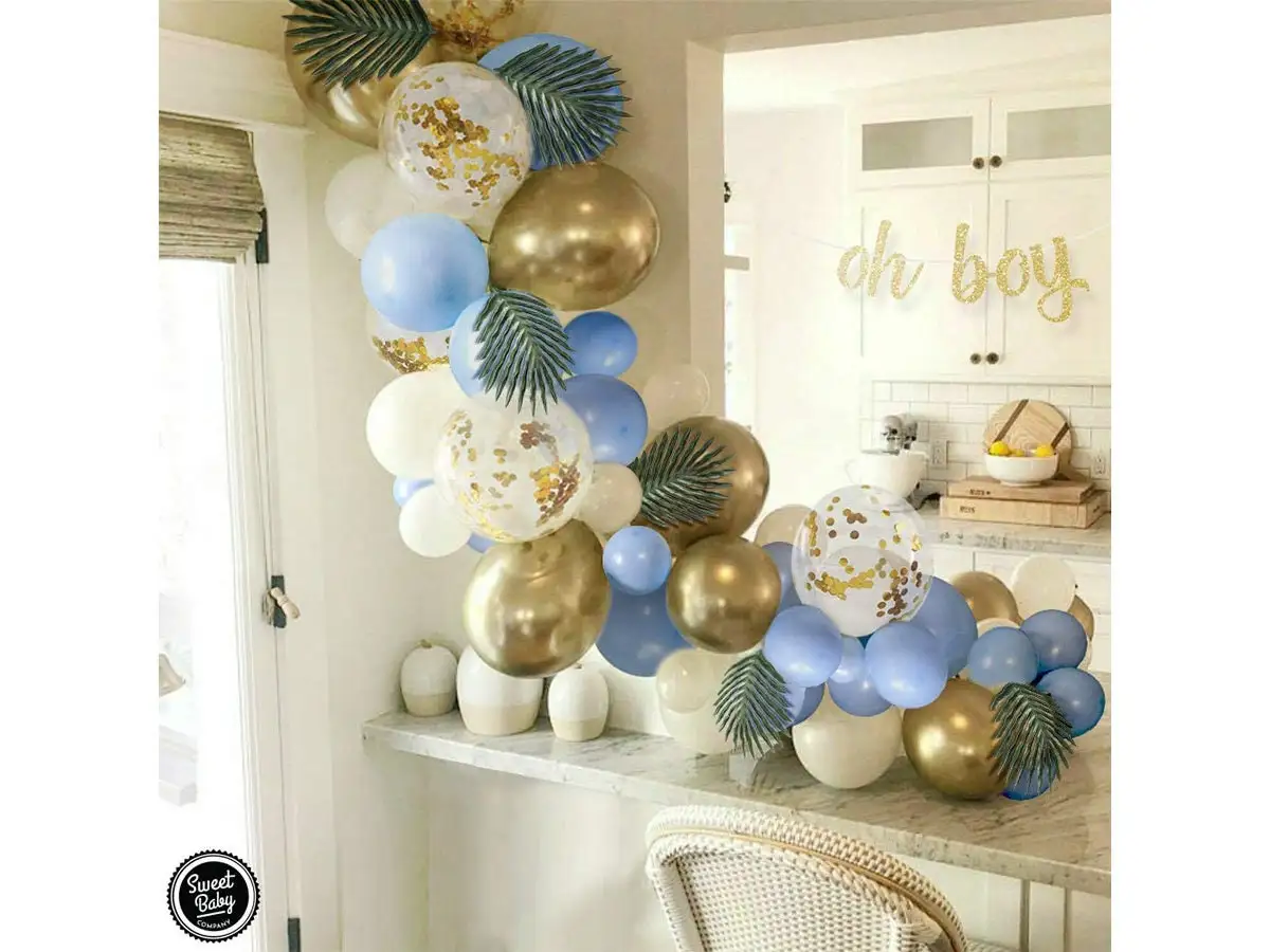 Sweet Baby Shower Oh Boy Garland Baby Shower Balloon Garland Baby Shower Decorations