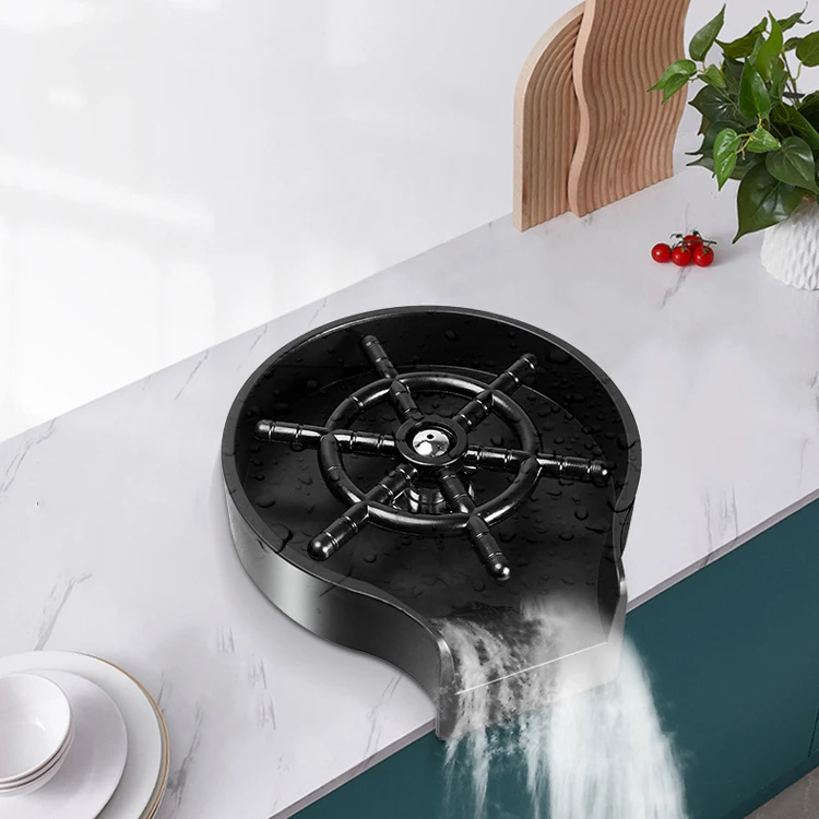 Hot Sale Commercial Bar Cafe Automatic Bottle Cleaner High Pressure Quick Cup Washer For Kitchen Sinks