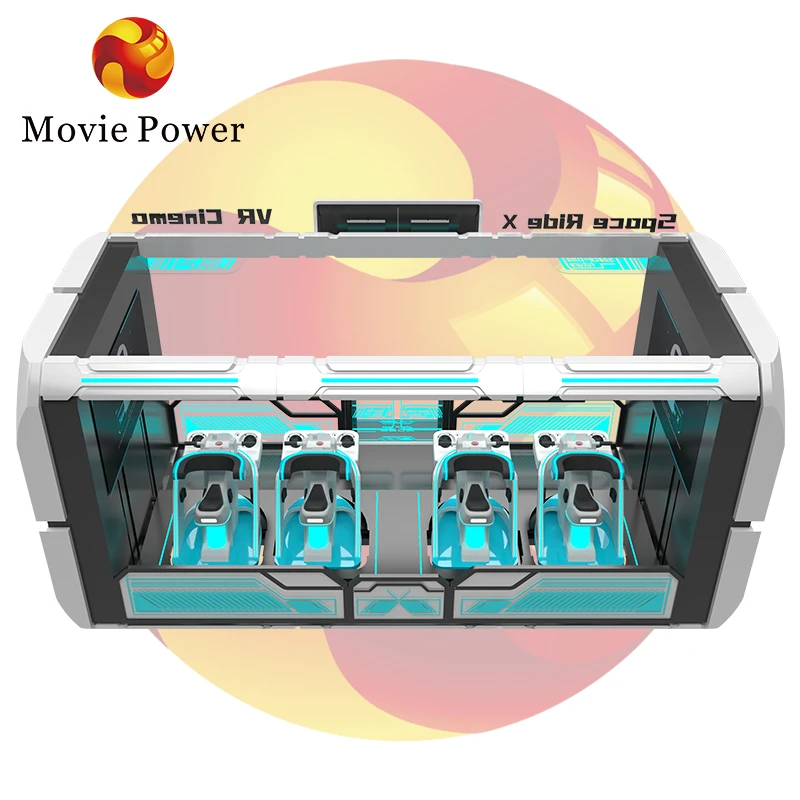 MoviePower 4 Players Full Motion VR Roller Coaster Simulator Virtual Reality Flight Games Simulator Virtual Game