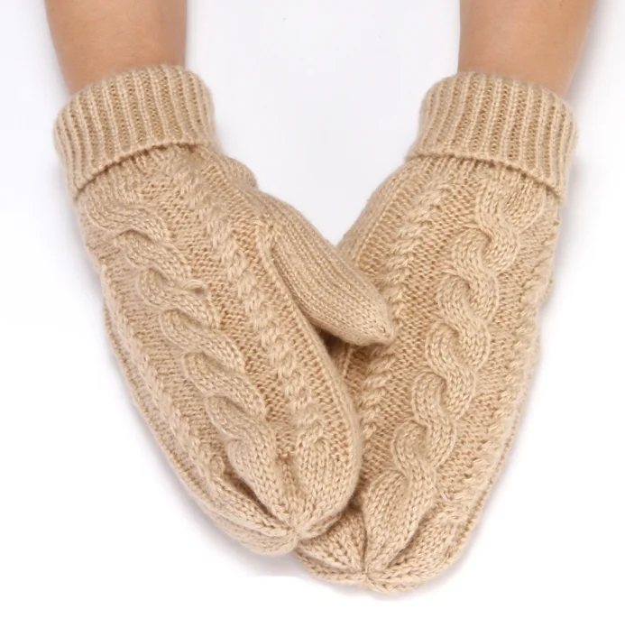 Женские Модные 100% акриловые вязаные перчатки на заказ с сертификатом Oekotex