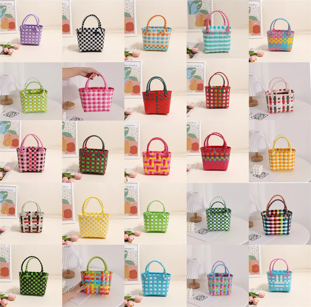 Niyang new design cute lovely children baby girls boys summer travel holiday beach pp straw bag kids mini basket