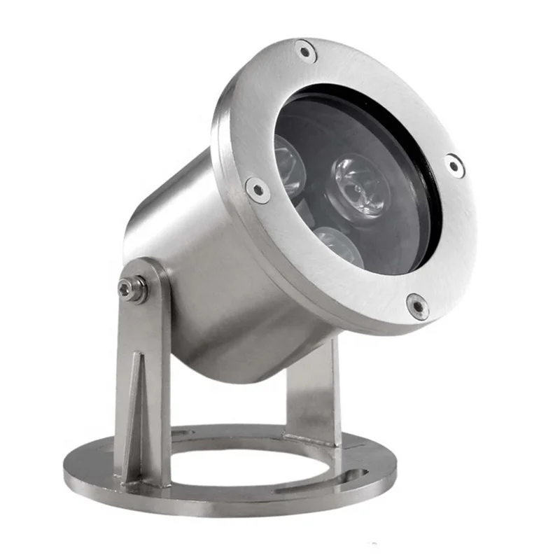 3w Underwater Led Fishing Light 12V 24V Stainless Steel IP68 Waterproof Led Underwater Light RGB Spot Lamp