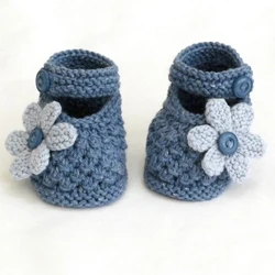 Factory Custom Wholesale Knitting Slippers Handmade Sneaker Baby Crochet Shoes Crochet Baby Booties