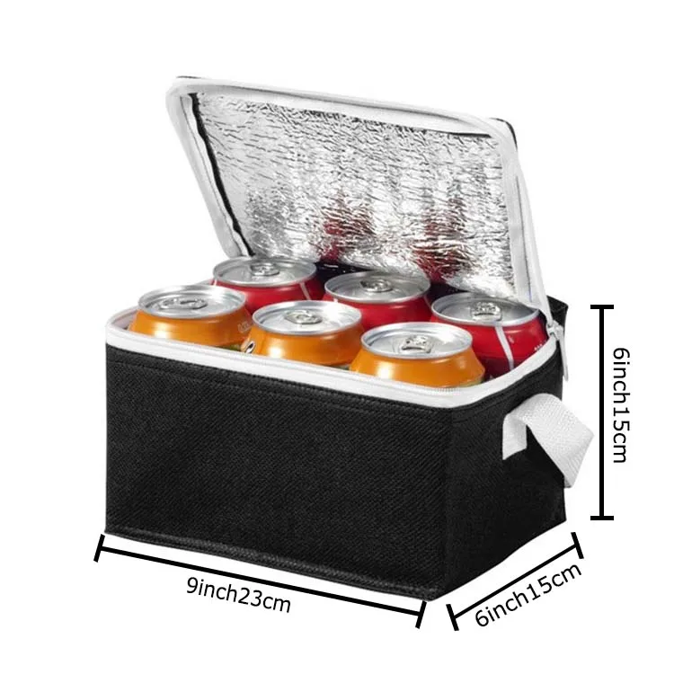 Standard Size No Logo Blank Aluminum Foil Thermal Insulated Cooler Bag