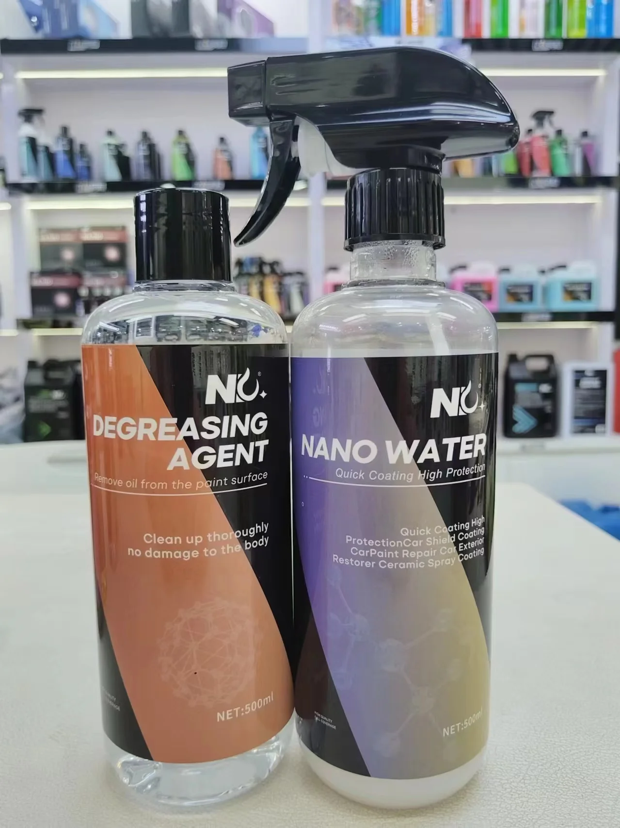 2024 New Formula car wash beauty products special price full set sample 12 bottle 500ml with wash tool package  factory supplier