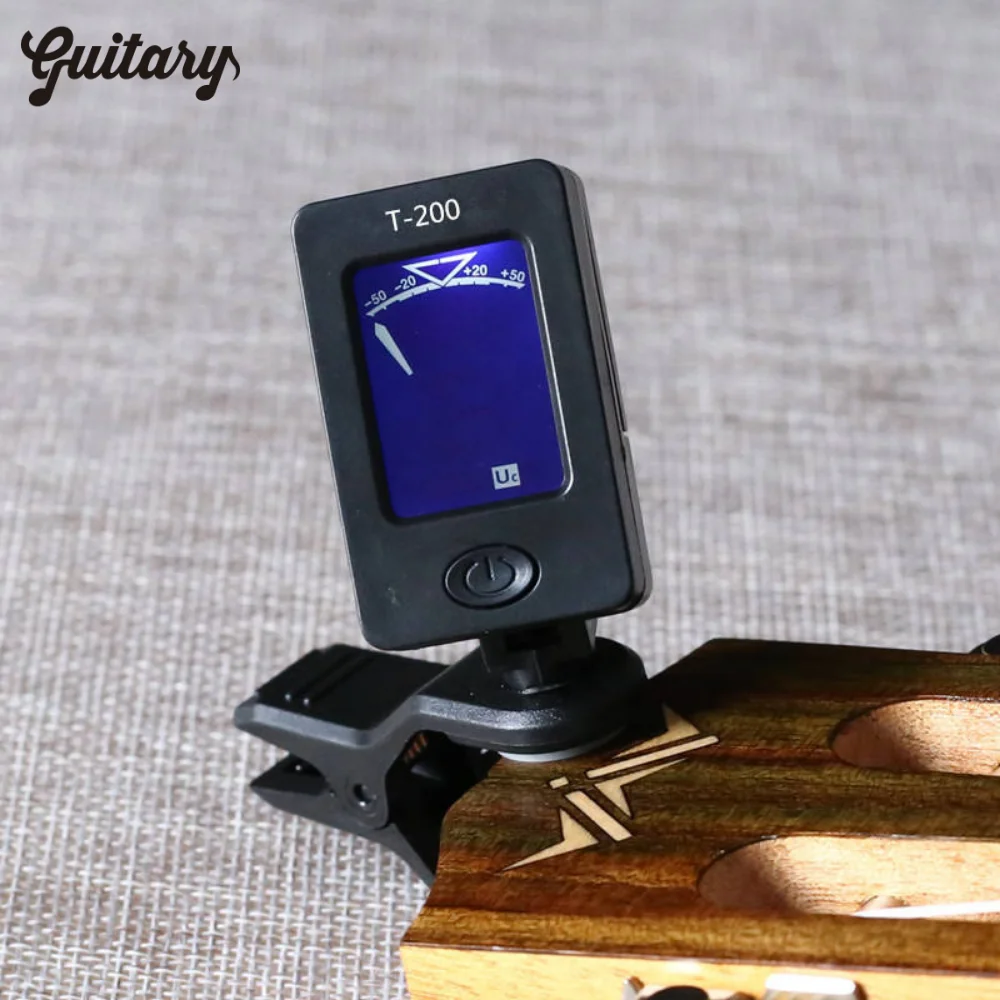Multifunctional Rechargeable Digital Guitar Tuner Clip On for Ukulele Bass Violin Tuner
