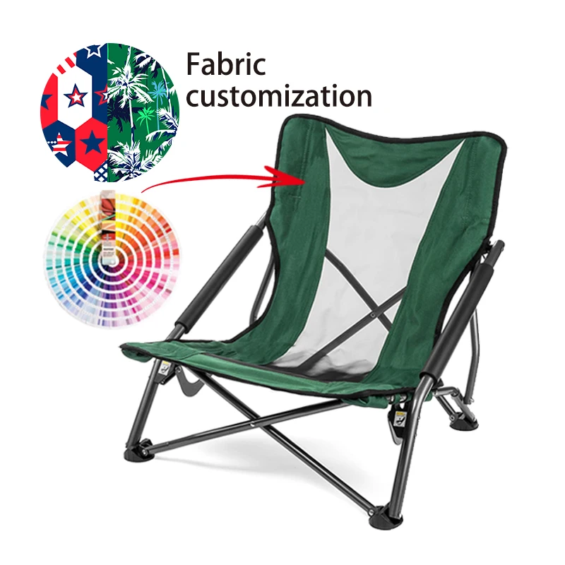 Логотип на заказ алюминиевая Луна открытый пляж стул складной легкий складной стул для кемпинга